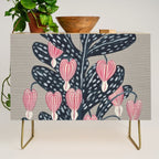 Bleeding Heart Flower Drawing Credenza Gallery Image 1