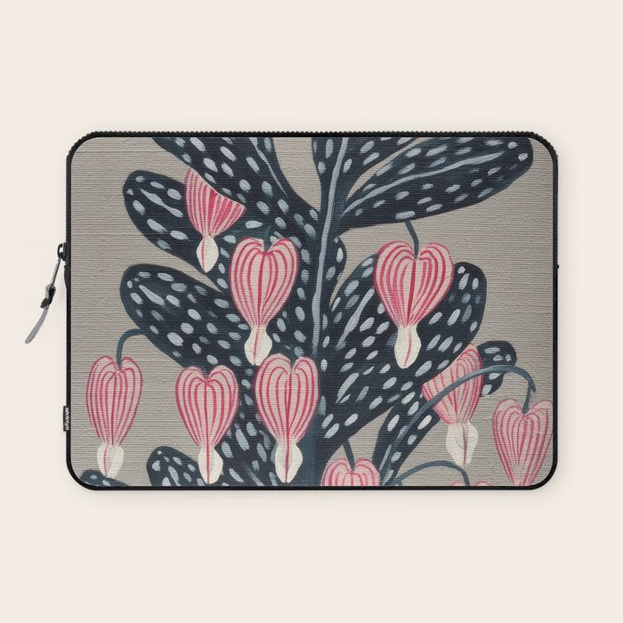 Bleeding Heart Flower Drawing Laptop Sleeve Gallery Image 1