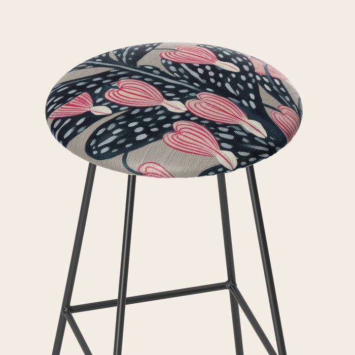 Bleeding Heart Flower Drawing Stool Gallery Image 2