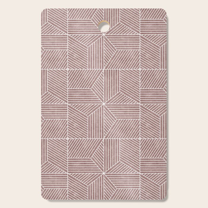 bohemian geometric tiles - mauve Cutting Board Gallery Image 1