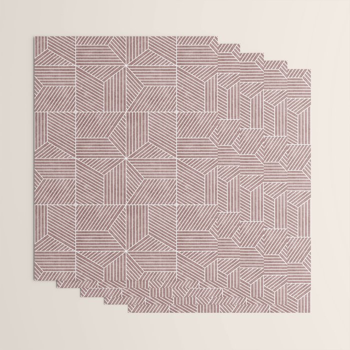 bohemian geometric tiles - mauve Wrapping Paper Gallery Image 3