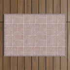 bohemian geometric tiles - mauve Outdoor Rug Gallery Image 1