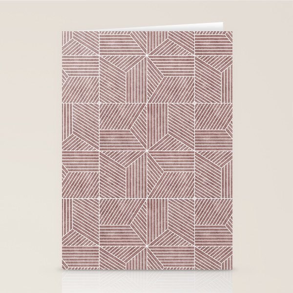bohemian geometric tiles - mauve Stationery Card Gallery Image 2