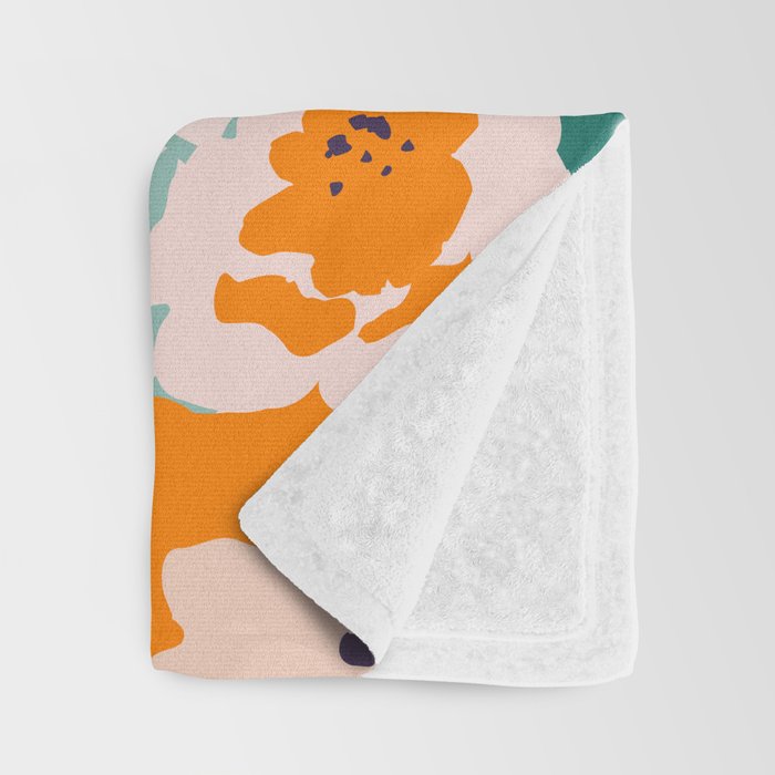 Botanical dopamine flowers Throw Blanket Gallery Image 3