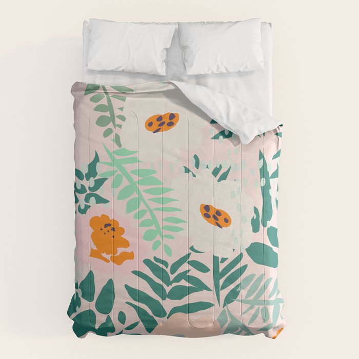 Botanical dopamine flowers Comforter Gallery Image 1