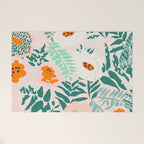 Botanical dopamine flowers Welcome Mat Gallery Image 1