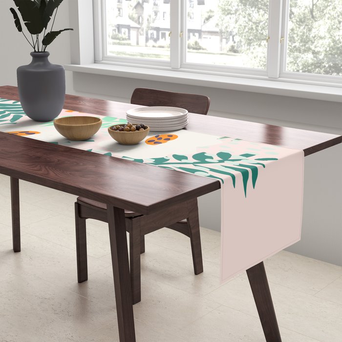 Botanical dopamine flowers Table Runner Gallery Image 2