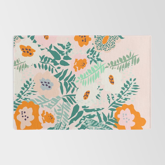 Botanical dopamine flowers Rug Gallery Image 2