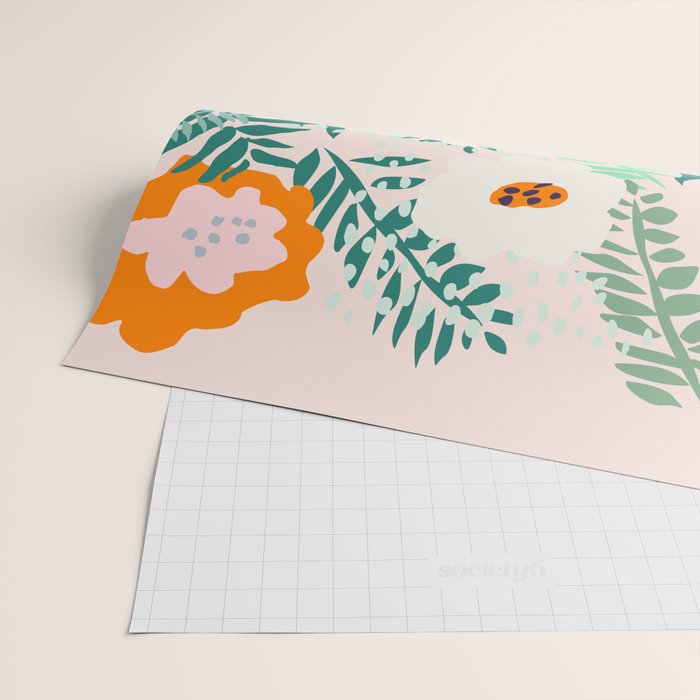 Botanical dopamine flowers Wrapping Paper Gallery Image 2