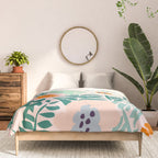 Botanical dopamine flowers Comforter Gallery Image 3