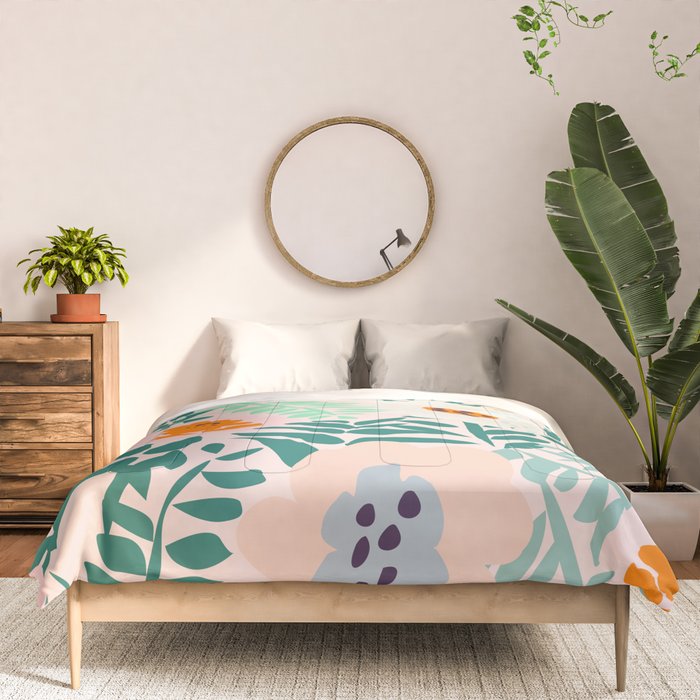 Botanical dopamine flowers Comforter Gallery Image 3