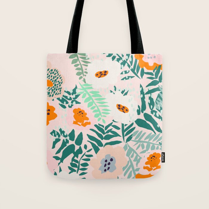 Botanical dopamine flowers Tote Bag Gallery Image 1