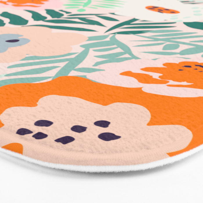 Botanical dopamine flowers Bath Mat Gallery Image 3