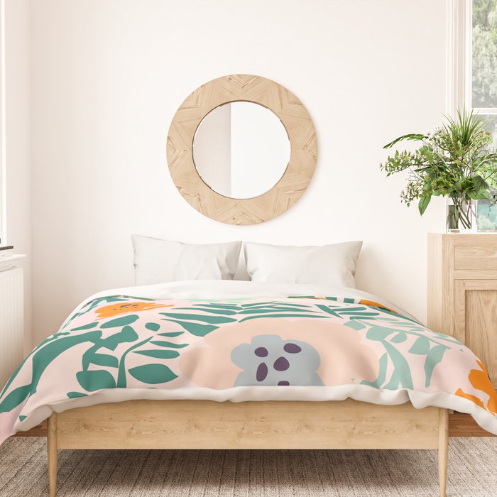 Botanical dopamine flowers Duvet Cover Gallery Image 3