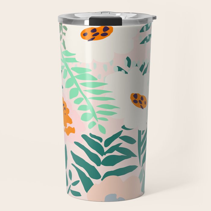 Botanical dopamine flowers Travel Mug Gallery Image 1