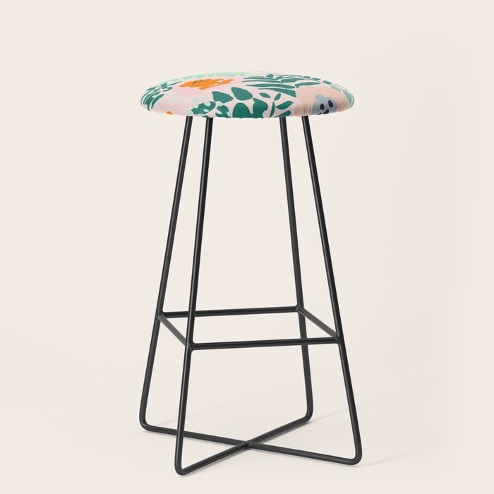Botanical dopamine flowers Stool Gallery Image 1