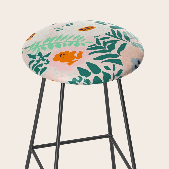 Botanical dopamine flowers Stool Gallery Image 2