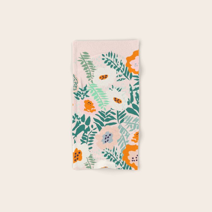 Botanical dopamine flowers Bath Towel Gallery Image 1