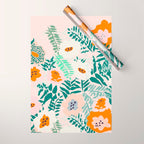 Botanical dopamine flowers Wrapping Paper Gallery Image 1