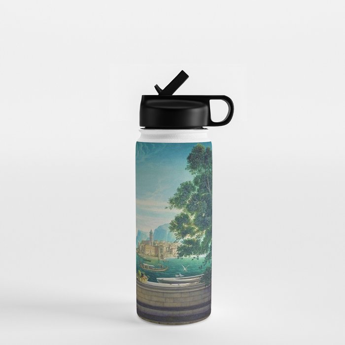 Capriccio of a Mediterranean Seaport Landscape No. 2 by Rex Whistler Water Bottle Gallery Image 1