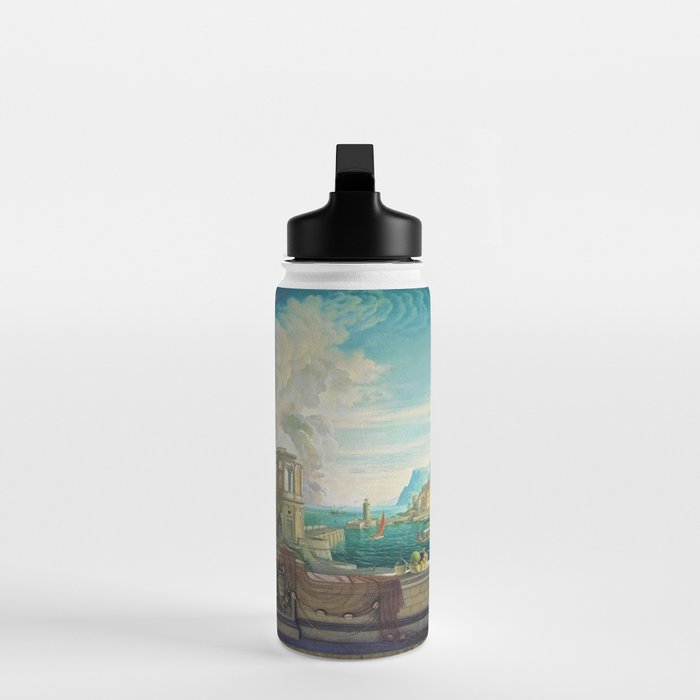 Capriccio of a Mediterranean Seaport Landscape No. 2 by Rex Whistler Water Bottle Gallery Image 3