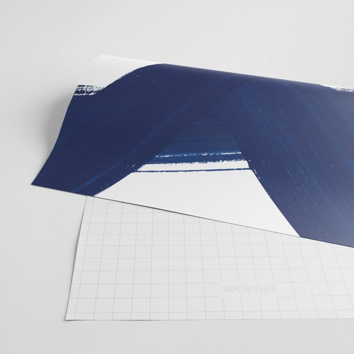 Indigo Abstract Brush Strokes | No. 3 Wrapping Paper Gallery Image 2