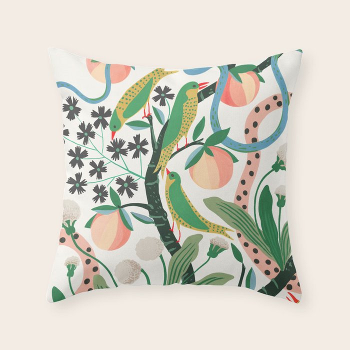 Paavan Garden Throw Pillow Gallery Image 1