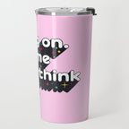 Let Me Overthink This - humorous typography Travel Mug Gallery Image 2