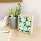 Bold Flower - Green, yellow and white Mini Art Print Gallery Image 2