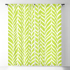 Palm Leaves Pattern Chartreuse Green Window Curtain Gallery Image 5