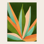 Colorful Agave Painted Cactus Illustration Poster Gallery Image 4