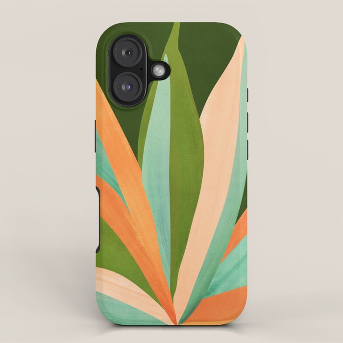 Colorful Agave Painted Cactus Illustration iPhone Case Gallery Image 1