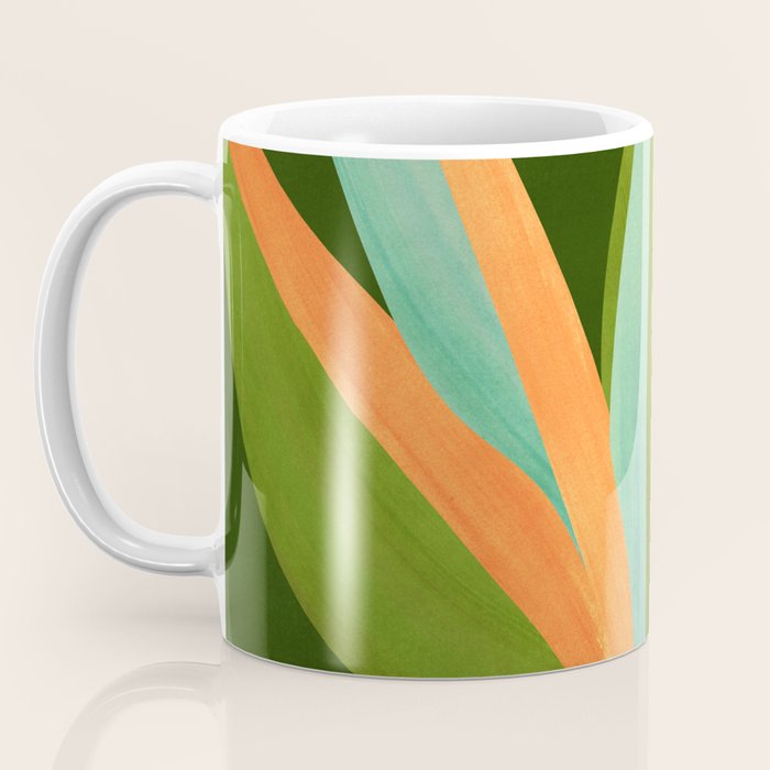Colorful Agave Painted Cactus Illustration Coffee Mug Gallery Image 3