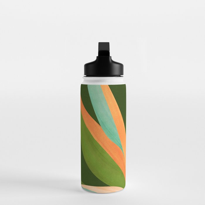 Colorful Agave Painted Cactus Illustration Water Bottle Gallery Image 3