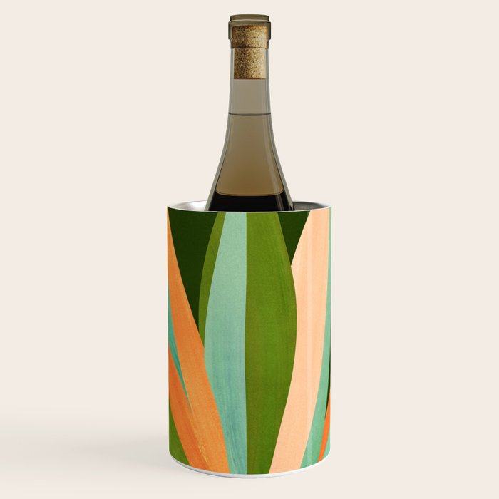 Colorful Agave Painted Cactus Illustration Wine Chiller Gallery Image 1