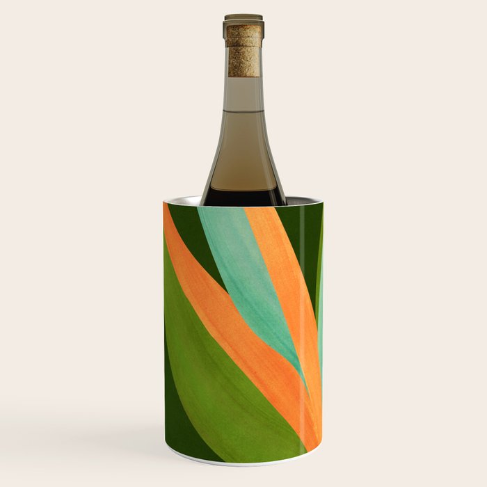 Colorful Agave Painted Cactus Illustration Wine Chiller Gallery Image 2