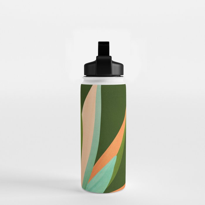 Colorful Agave Painted Cactus Illustration Water Bottle Gallery Image 2