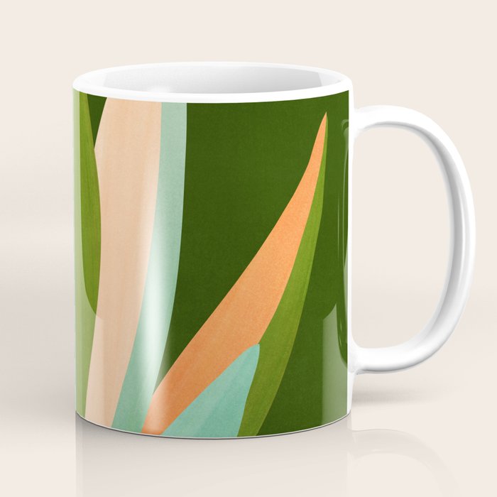 Colorful Agave Painted Cactus Illustration Coffee Mug Gallery Image 1