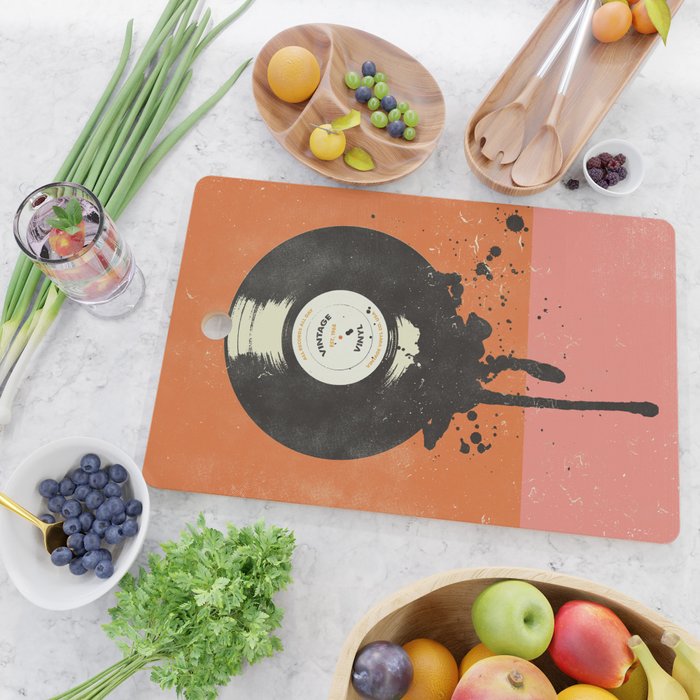 VINTAGE VINYL DRIP Cutting Board Gallery Image 2