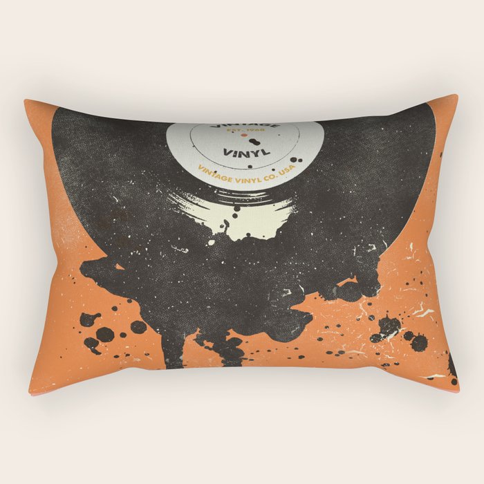 VINTAGE VINYL DRIP Rectangular Pillow Gallery Image 2