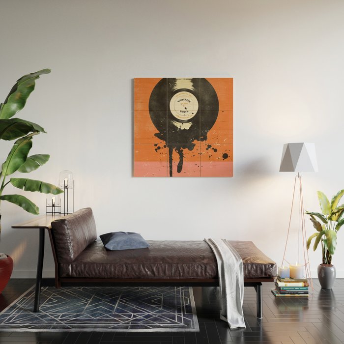 VINTAGE VINYL DRIP Wood Wall Art Gallery Image 2