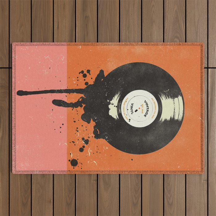 VINTAGE VINYL DRIP Outdoor Rug Gallery Image 1
