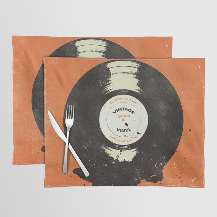 VINTAGE VINYL DRIP Placemat Gallery Image 1