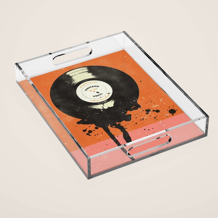 VINTAGE VINYL DRIP Acrylic Tray Gallery Image 1