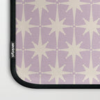 Midcentury Modern Atomic Starburst Pattern in Pretty Lilac and Cream Laptop Sleeve Gallery Image 3