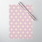 Midcentury Modern Atomic Starburst Pattern in Pretty Lilac and Cream Wrapping Paper Gallery Image 1