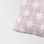 Midcentury Modern Atomic Starburst Pattern in Pretty Lilac and Cream Pillow Sham Gallery Image 4