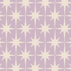 Midcentury Modern Atomic Starburst Pattern in Pretty Lilac and Cream Coffee Mug Gallery Image 2