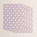 Midcentury Modern Atomic Starburst Pattern in Pretty Lilac and Cream Wrapping Paper Gallery Image 3