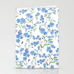 forget me not pattern watercolor  Stationery Card Gallery Image 2